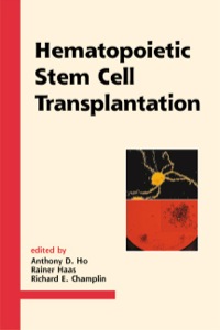 Cover image: Hematopoietic Stem Cell Transplantation 1st edition 9780367398316