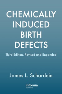 Cover image: Chemically Induced Birth Defects 3rd edition 9780367398767