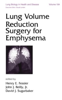 Imagen de portada: Lung Volume Reduction Surgery for Emphysema 1st edition 9780824708979