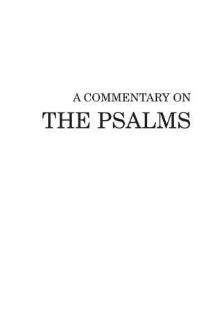Imagen de portada: A Commentary on the Psalms, Volume 2 1st edition 9780825425639
