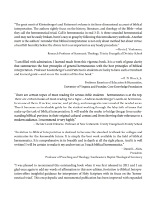 Imagen de portada: Invitation to Biblical Interpretation: Exploring the Hermeneutical Triad of History, Literature, and Theology 2nd edition 9780825446764
