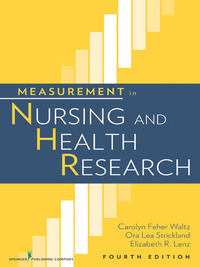 Cover image: Measurement in Nursing and Health Research 4th edition 9780826105073