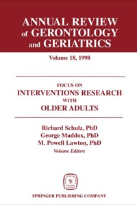 Imagen de portada: Annual Review of Gerontology and Geriatrics, Volume 18, 1998 1st edition 9780826165015