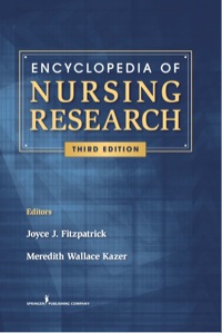 Imagen de portada: Encyclopedia of Nursing Research 3rd edition 9780826107503