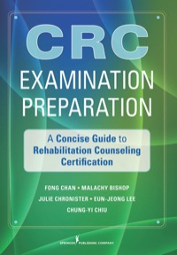 Cover image: Certified Rehabilitation Counselor Examination Preparation 1st edition 9780826108418