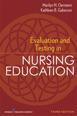 Cover image: Evaluation and Testing in Nursing Education 3rd edition 9780826110619