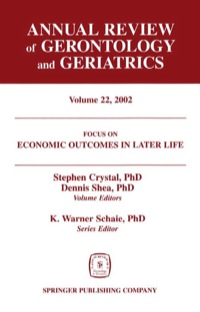 Imagen de portada: Annual Review of Gerontology and Geriatrics, Volume 22, 2002 1st edition 9780826114495