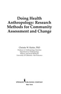 Titelbild: Doing Health Anthropology 1st edition 9780826115577