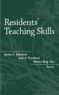 表紙画像: Residents' Teaching Skills 1st edition 9780826114365
