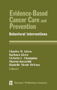 Cover image: Evidence-Based Cancer Care and Prevention 1st edition 9780826115744