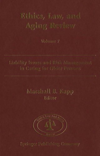 Cover image: Ethics, Law, and Aging Review, Volume 7 1st edition 9780826114570
