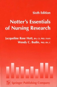 Cover image: Notter‚Äôs Essentials of Nursing Research 6th edition 9780826115997