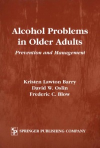 Imagen de portada: Alcohol Problems in Older Adults 1st edition 9780826114037
