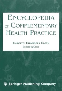 Imagen de portada: Encyclopedia of Complementary Health Practice P 1st edition 9780826112378