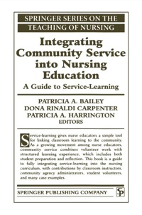 Titelbild: Integrating Community Service into Nursing Education 1st edition 9780826111487