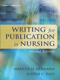 Omslagafbeelding: Writing for Publication in Nursing 2nd edition 9780826118028