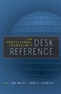 Imagen de portada: The Professional Counselor's Desk Reference 1st edition 9780826115478