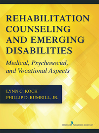 Cover image: Rehabilitation Counseling and Emerging Disabilities 1st edition 9780826120687