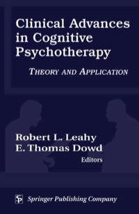 Imagen de portada: Clinical Advances in Cognitive Psychotherapy 1st edition 9780826123060
