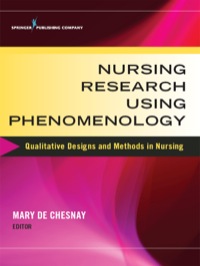 صورة الغلاف: Nursing Research Using Phenomenology 1st edition 9780826126863