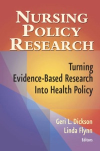 Cover image: Nursing Policy Research 1st edition 9780826133335