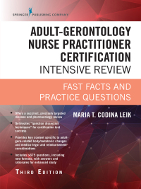 Cover image: Adult-Gerontology Nurse Practitioner Certification Intensive Review 3rd edition 9780826134189