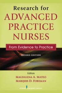 Cover image: Research for Advanced Practice Nurses 2nd edition 9780826137258