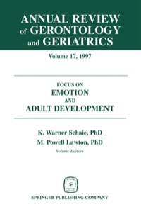 Titelbild: Annual Review of Gerontology and Geriatrics, Volume 17, 1997 1st edition 9780826164995