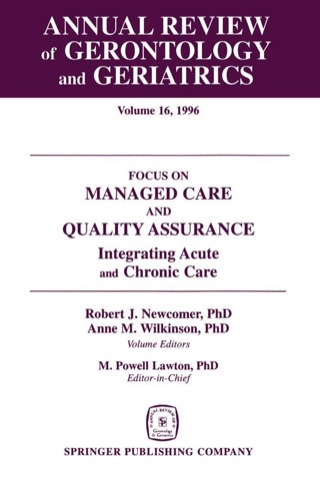 Cover image: Annual Review of Gerontology and Geriatrics, Volume 16, 1996 1st edition 9780826164988