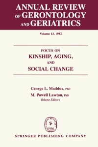 Omslagafbeelding: Annual Review of Gerontology and Geriatrics, Volume 13, 1993 1st edition 9780826164957