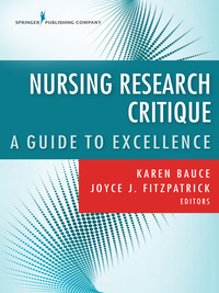 Cover image: Nursing Research Critiques 1st edition 9780826175090