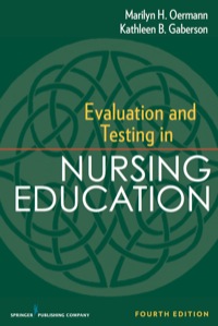 Titelbild: Evaluation and Testing in Nursing Education 4th edition 9780826195555