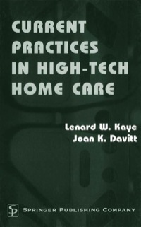 Imagen de portada: Current Practices in High-Tech Home Care 1st edition 9780826112569