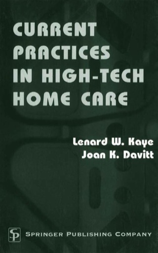 Imagen de portada: Current Practices in High-Tech Home Care 1st edition 9780826112569