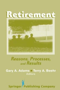 Cover image: Retirement 1st edition 9780826100962