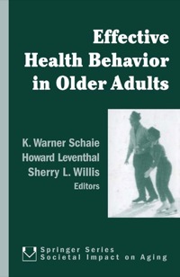 Imagen de portada: Effective Health Behavior in Older Adults 1st edition 9780826124012