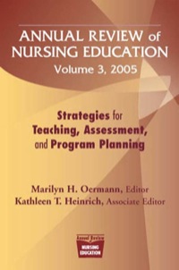 Imagen de portada: Annual Review of Nursing Education Volume 3, 2005 1st edition 9780826124463