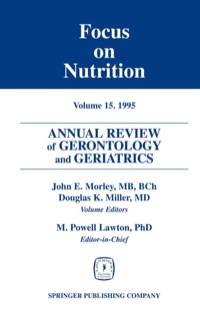 Titelbild: Annual Review of Gerontology and Geriatrics, Volume 15, 1995 1st edition 9780826164971