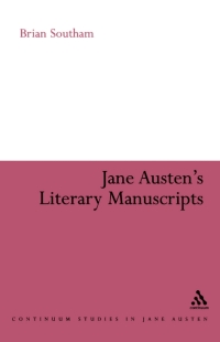 Imagen de portada: Jane Austen's Literary Manuscripts 1st edition 9780826490704