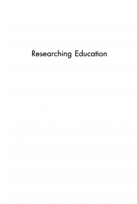 Imagen de portada: Researching Education 1st edition 9780826451989