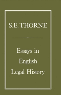 Cover image: Essays in English Legal History 1st edition 9780907628569