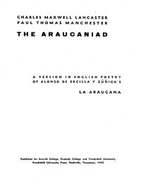 Cover image: The Araucaniad 9780826518835