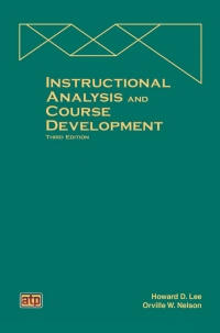 Cover image: Instructional Analysis and Course Development 3rd edition 9780826940636