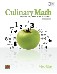 Cover image: Culinary Math Principles and Applications 2nd edition 9780826942371