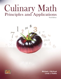 Cover image: Culinary Math Principles and Applications 3rd edition 9780826942760