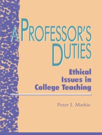 Cover image: A Professor's Duties 9780847679515