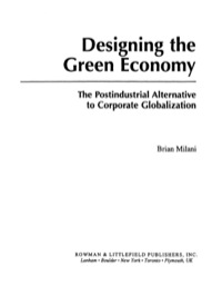Cover image: Designing the Green Economy 9780847691906