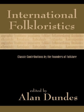 Cover image: International Folkloristics 9780847695157