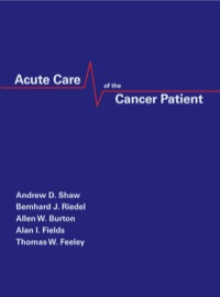 Cover image: Acute Care of the Cancer Patient 1st edition 9780824726898