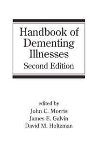 Cover image: Handbook of Dementing Illnesses 2nd edition 9780824758387
